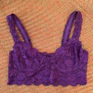 Purple lace bralette